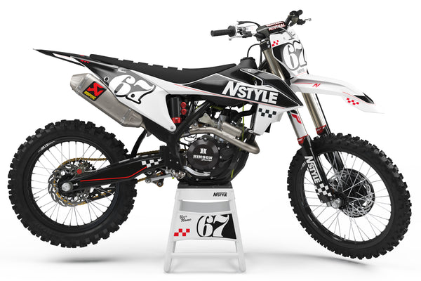 OLD SKOOL White Graphic Kit for KTM